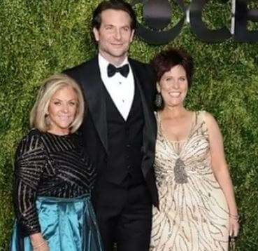 Holly Cooper with her mother and younger brother Bradley Cooper 
